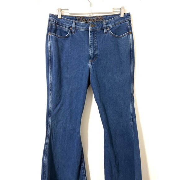 Wrangler Women's Retro High Rise Flare Bell Bottom Jeans Size 32X34 - Picture 10 of 10